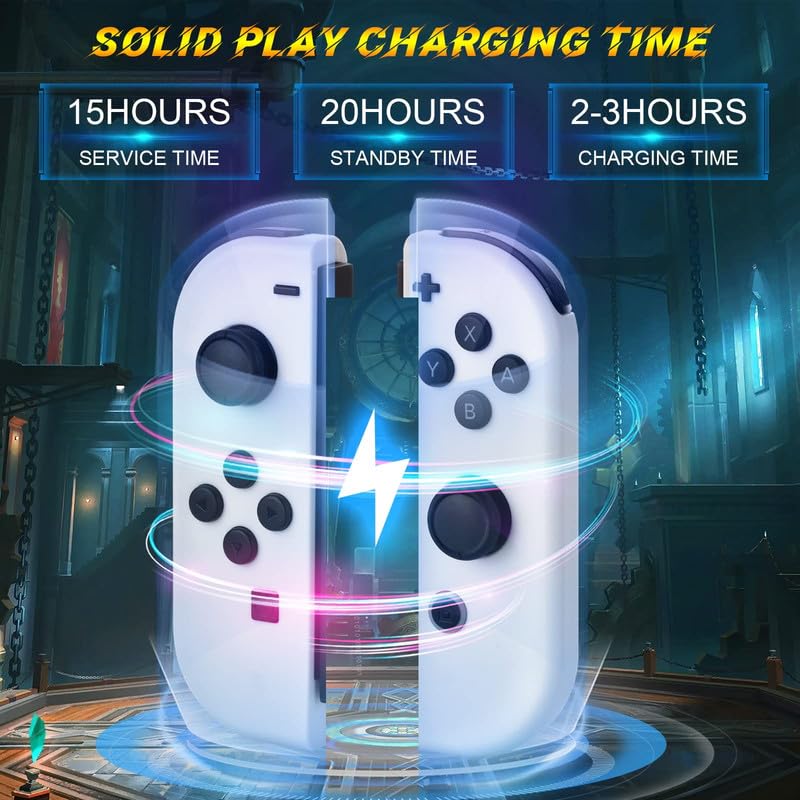 Joypad (L/R) for Nintendo Switch Controller- Game Controller Joypad, White