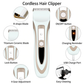 Phisco Professional Hair Clipper for Men， 2 in-1 Multifunctional Grooming Set Men's Beard Trimmer, LED Display(White)