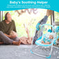 Yadala Baby Swing, Foldable Baby Swing for Infants with Adaptable Speeds, Music, 0-9 Months, Blue