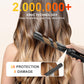 Flat Iron Hair Straightener and Curler 2 in 1，Jungle Wave 360° Airflow Styler Curling Iron, Ionic Hair Styling Tool with Vented Cool Air, 5 Adjustable Temps, Black