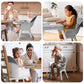 Yadala High Chair, 6 in 1 Convertible High Chairs with Removable Tray for Babies and Toddlers, Gray