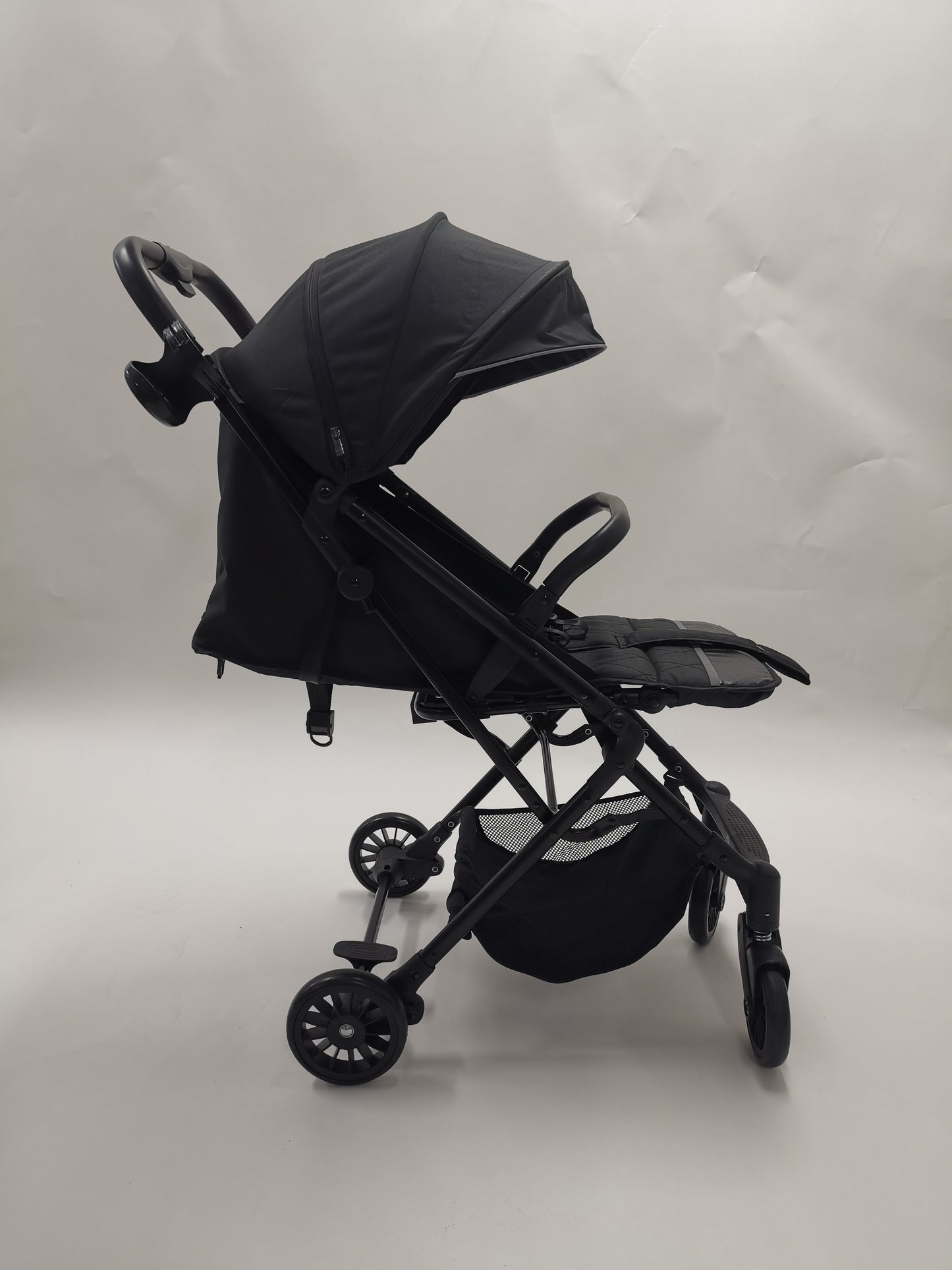 Baby Stroller,Yadala Compact Travel Stroller, One-Hand Folding Toddler Stroller with Adjustable Backrest, Cup Holder, Storage Basket and Canopy,Gray
