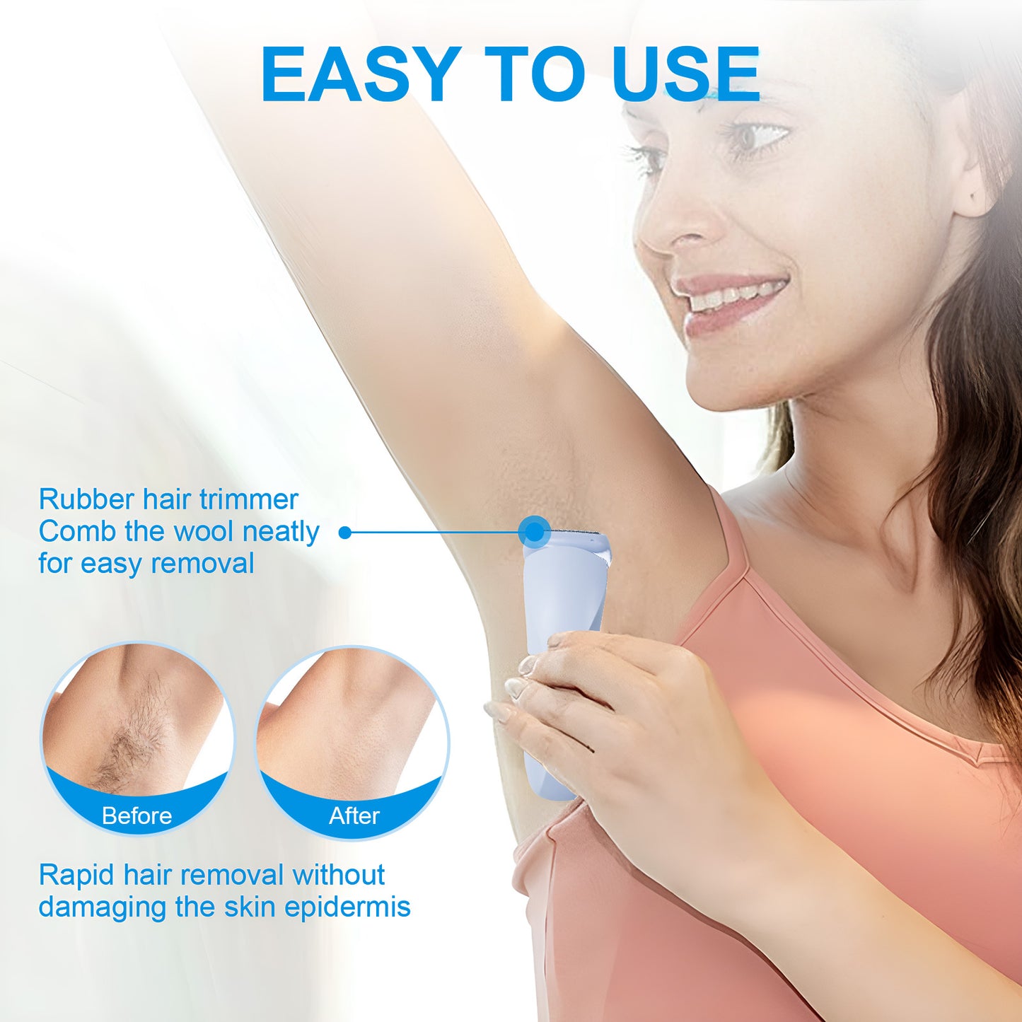 Epilator for Women, Laverner Smooth Glide Epilator for Women, Hair Removal for Face Legs Bikini Arms