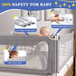Bed Rail for Toddlers, Yadala Toddler Bed Rails with Double Child Lock for Queen King Bed, 70.8", 1PC, Gray