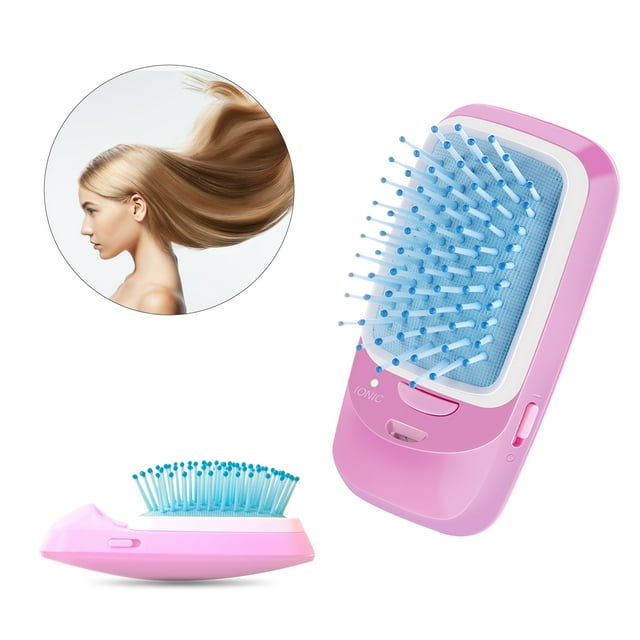 Portable Electric Ionic Hairbrush Mini Ion Hair Brush Comb Massage Hair Styling Tools