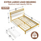 VIPLIVE Queen Bed Frame with Double Layer Faux Leather Upholstered Headboard and 4 Storage Drawers