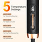 Flat Iron Hair Straightener and Curler 2 in 1，Jungle Wave 360° Airflow Styler Curling Iron, Ionic Hair Styling Tool with Vented Cool Air, 5 Adjustable Temps, Black