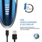 Electric Razor for Men, SweetLF [New] IPX7 Waterproof Electric Shaver for Men (Plus 3 Blades) with pop-up Beard Trimmer, Blue