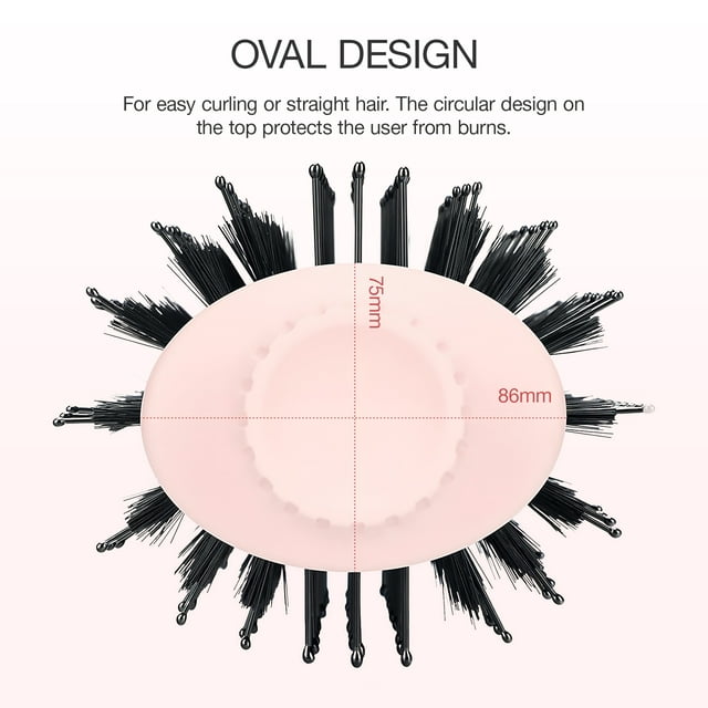 Hair Dryer Brush, Jungle Wave 3 in 1 Blow Dryer Brush and Styler Volumizer, Hot Air Brush for All Hair Types, Pink