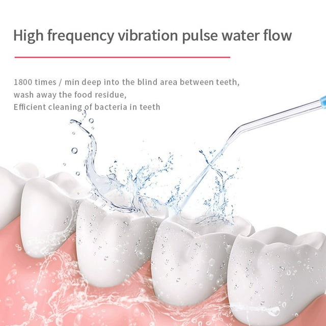 SweetLF Professional Cordless Oral Irrigator, Portable and Rechargeable IPX7 Waterproof 3 Modes Water Flosser with 5 Jet Tips for Home Travel