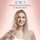 Jungle Wave Airflow Styler Hair Straightener and Curler - Ionic Flat Iron Curling Iron with 360° Cool Air Vents, Pink