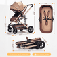 Yadala Baby Stroller for Newborn, 3 in 1 Foldable High Landscape Infant Stroller & Convertible Bassinet Pram