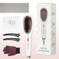 Jungle Wave Hair Straightener Brush, 2-in-1 Ceramic Ionic Straightening Brush, 15s Fast Heating, White