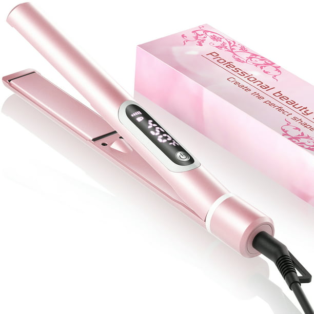Jungle Wave Flat iron, 2 in 1 Hair Straightener & Curling Iron Styling Tool, Fast Heat Titanium Flat Iron, Pink