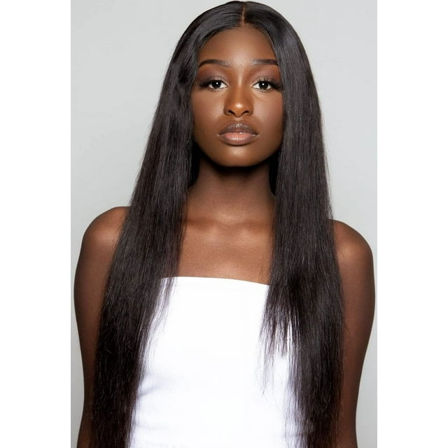 Wigs for Black Women, Long Straight Wigs 26 Inch, Hair Natural hairline Wigs Heat Resistant Fibre for Daily Party Use