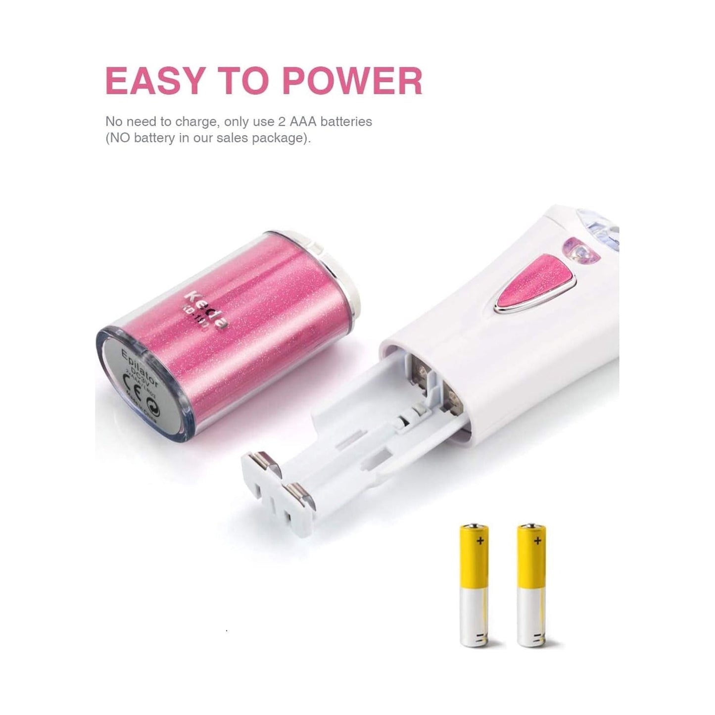 Epilator for Women, Facial Hair Mini Epilator for Body, Portable Hair Removal, Smooth Glide Epilator with LED for Face Legs Bikini