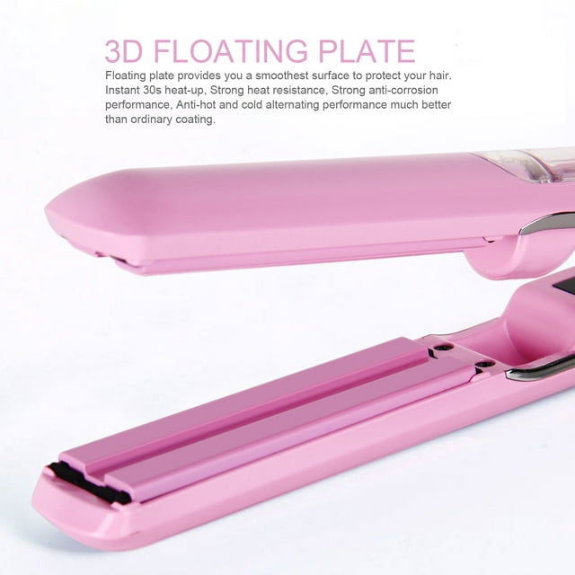 SweetLF Double Layer Ceramic Hair Straightener Ion Type, Suitable for All Hair Types Pink