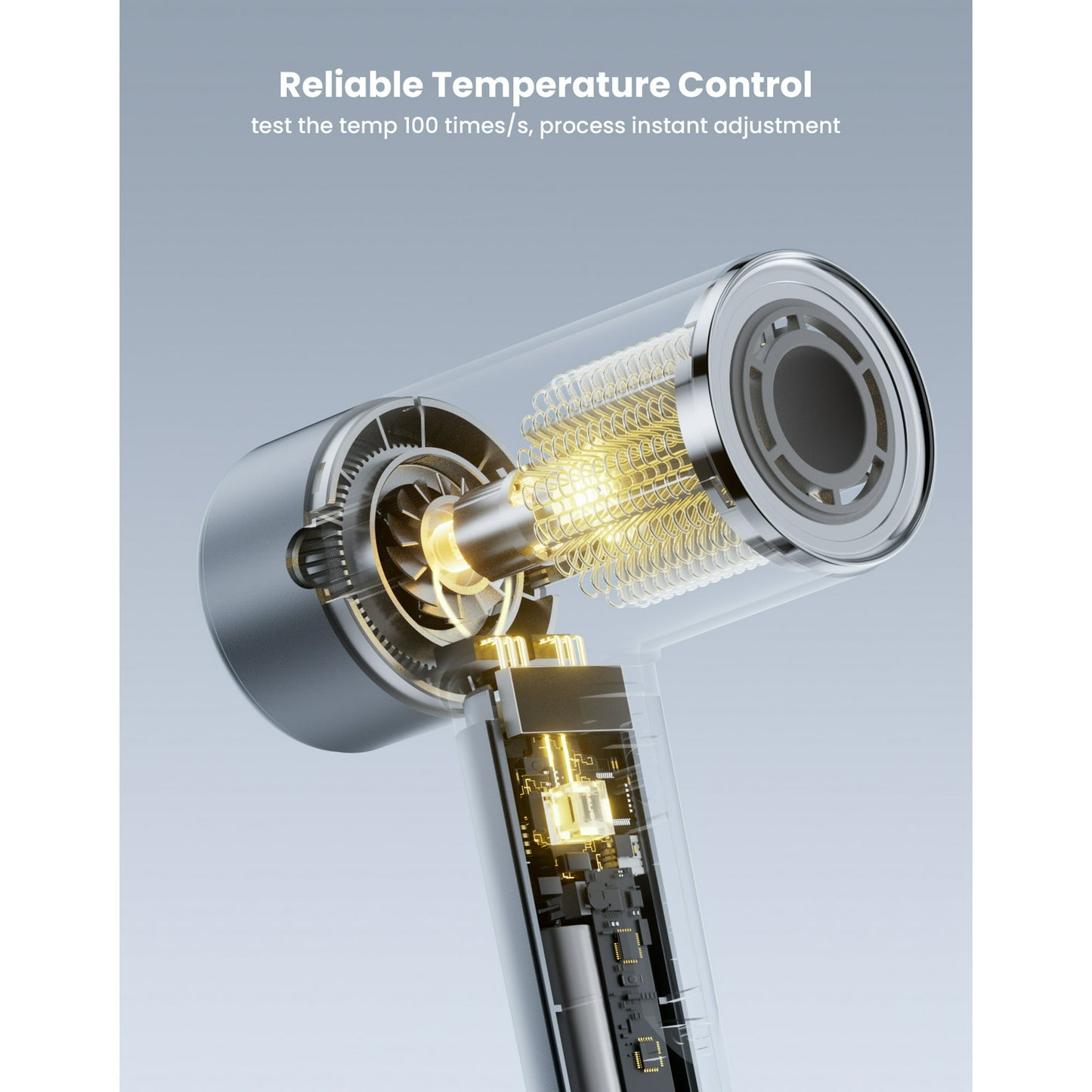 Hair Dryer, Kauoo Ionic Blow Dryer with 110,000 RPM Brushless Motor with Intelligent Thermo-Control