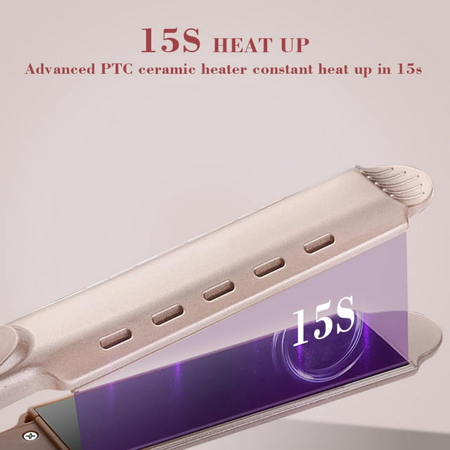 2 in 1 Flat Iron, Jungle Wave Hair Straightener and Curling Iron, Negative ion Straightening for Curls, Waves, Straight hair