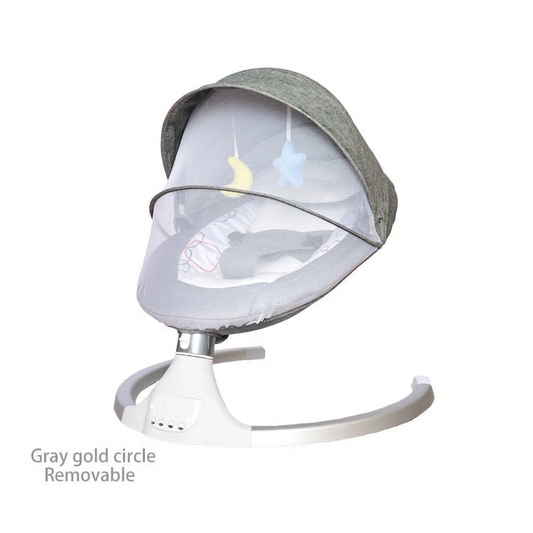 Baby Swing for Infants, Bluetooth Swing Electirc Baby Rocker Bouncer, Auto Swing with 5 Speed, Gray