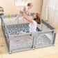 Baby Playpen for Babies and Toddlers, Yadala 48”×48” Indoor & Outdoor Baby Playard with Breathable Mesh, Gray