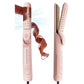 Jungle Wave Airflow Styler Hair Straightener and Curler - Ionic Flat Iron Curling Iron with 360° Cool Air Vents, Pink