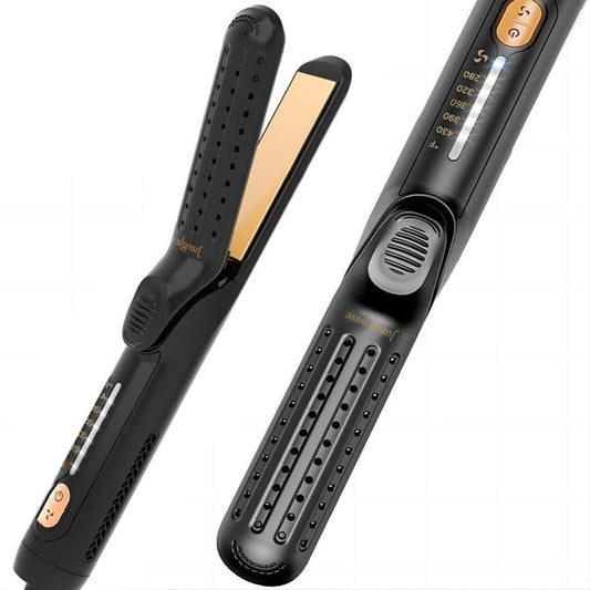 Jungle Wave Airflow Styler Hair Straightener and Curler - Ionic Flat Iron Curling Iron with 360° Cool Air Vents
