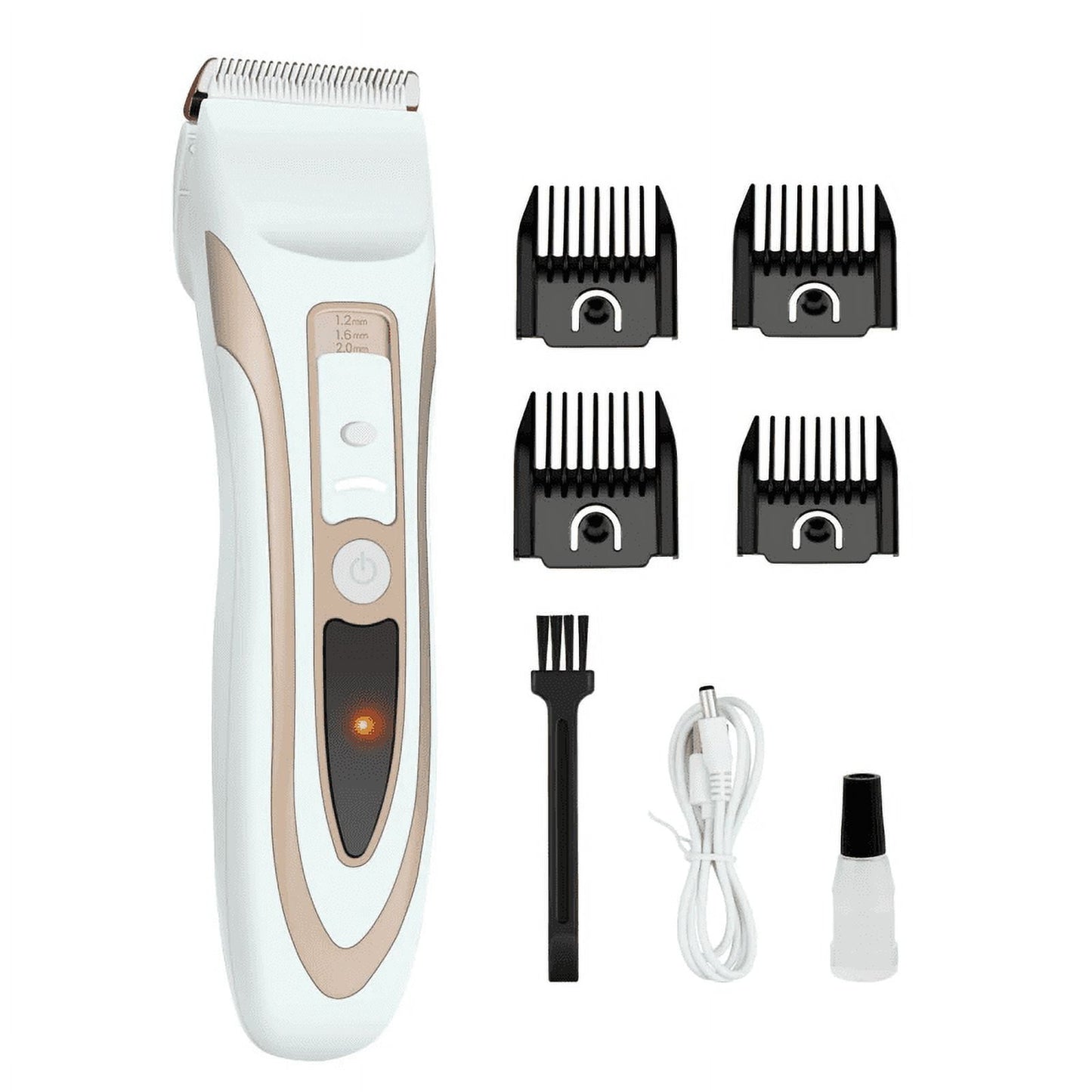 Phisco Professional Hair Clipper for Men， 2 in-1 Multifunctional Grooming Set Men's Beard Trimmer, LED Display(White)