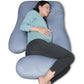 Pregnancy Pillows for Sleeping - U Shaped Full Body Maternity Pillow with Removable Cover - Support for Back, Legs, Belly, Hips - 57 Inch Pregnancy Pillow for Women - Grey