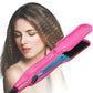 Professional Hair Crimper Curler Wand Dry&Wet Use Ceramic Curling Iron with 5-Speed Temperature Control,Rose Red