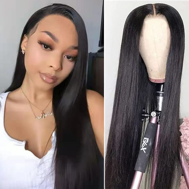 Wigs for Black Women, Long Straight Wigs 26 Inch, Hair Natural hairline Wigs Heat Resistant Fibre for Daily Party Use