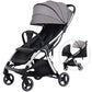 Yadala Baby Stroller, 2 in 1 Convertible Baby Stroller Folding Infant Newborn Reversible Bassinet Pram