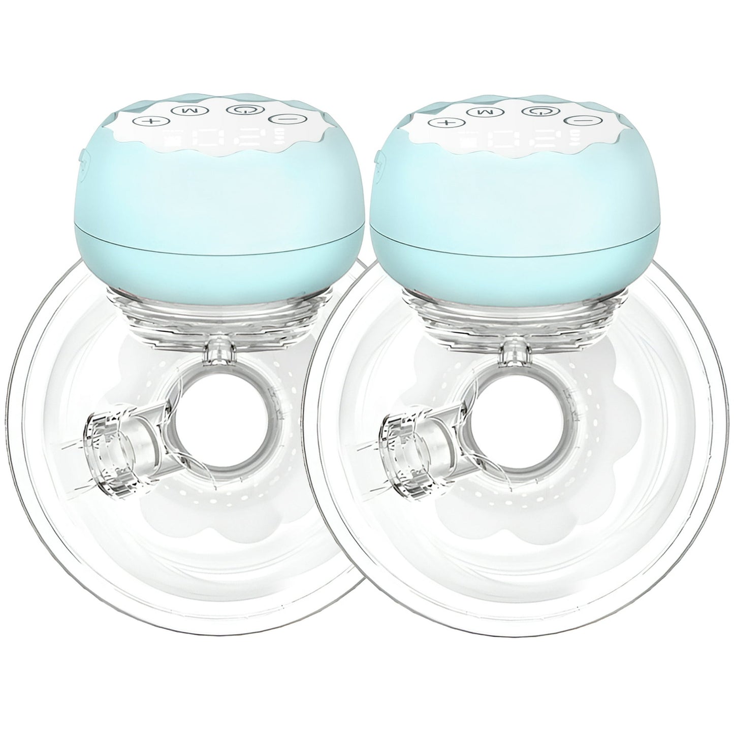 Yadala Breast Pump, Hands Free Breast Pump Portable Electric Breast Pump with 4 Modes & 12 Levels, 2 Pack (Blue)