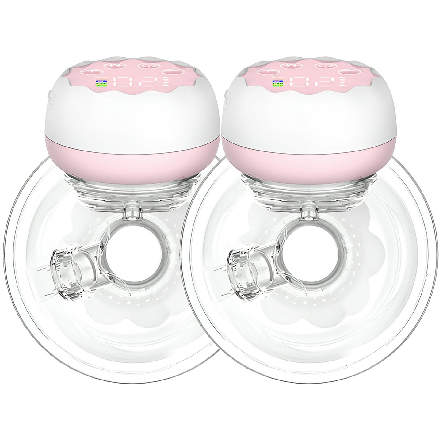 Yadala Breast Pump, Hands Free Breast Pump Portable Electric Breast Pump with 4 Modes & 12 Levels, 2 Pack (Pink)