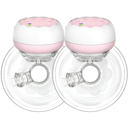 Yadala Breast Pump, Hands Free Breast Pump Portable Electric Breast Pump with 4 Modes & 12 Levels, 2 Pack (Pink)