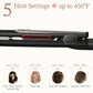 Jungle Wave 2 in 1 Hair Straightener & Curling Iron Styling Tool, Fast Heat Titanium Flat Iron, Black