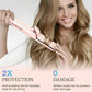 Jungle Wave Airflow Styler Hair Straightener and Curler - Ionic Flat Iron Curling Iron with 360° Cool Air Vents, Pink
