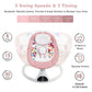 Yadala Baby Swing for Infants, Bluetooth Baby Swing Baby Rocker Chair with Gift Package, Pink