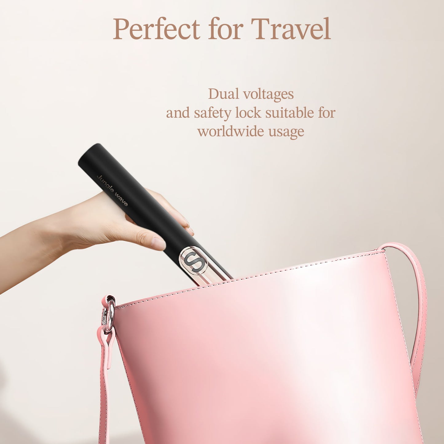 Jungle Wave 2 in 1 Hair Straightener & Curling Iron Styling Tool, Fast Heat Titanium Flat Iron, Black