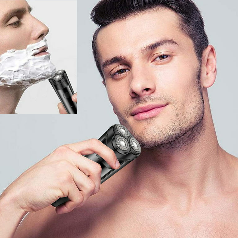 Electric Razors for Men, Rechargeable Electric Razor Wet & Dry Shaving with Pop-up Trimmer