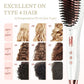Jungle Wave Hair Straightener Brush, 2-in-1 Ceramic Ionic Straightening Brush, 15s Fast Heating, White