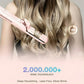 Jungle Wave Airflow Styler Hair Straightener and Curler - Ionic Flat Iron Curling Iron with 360° Cool Air Vents, Pink