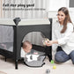 Yadala Baby Bassinet Bedside Sleeper for Infant, Portable Playard for Newborn to Toddlers, 0-36 Months,Gray