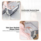 Yadala Baby Bassinet, 3 in 1 Bedside Sleeper with Storage Basket, Easy to Fold Bedside Crib, Gray