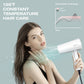 Jungle Wave Hair Dryer, 1875W Negative Ion Hair Dryer with Diffuser, Foldable Blow Dryer for Travel, White