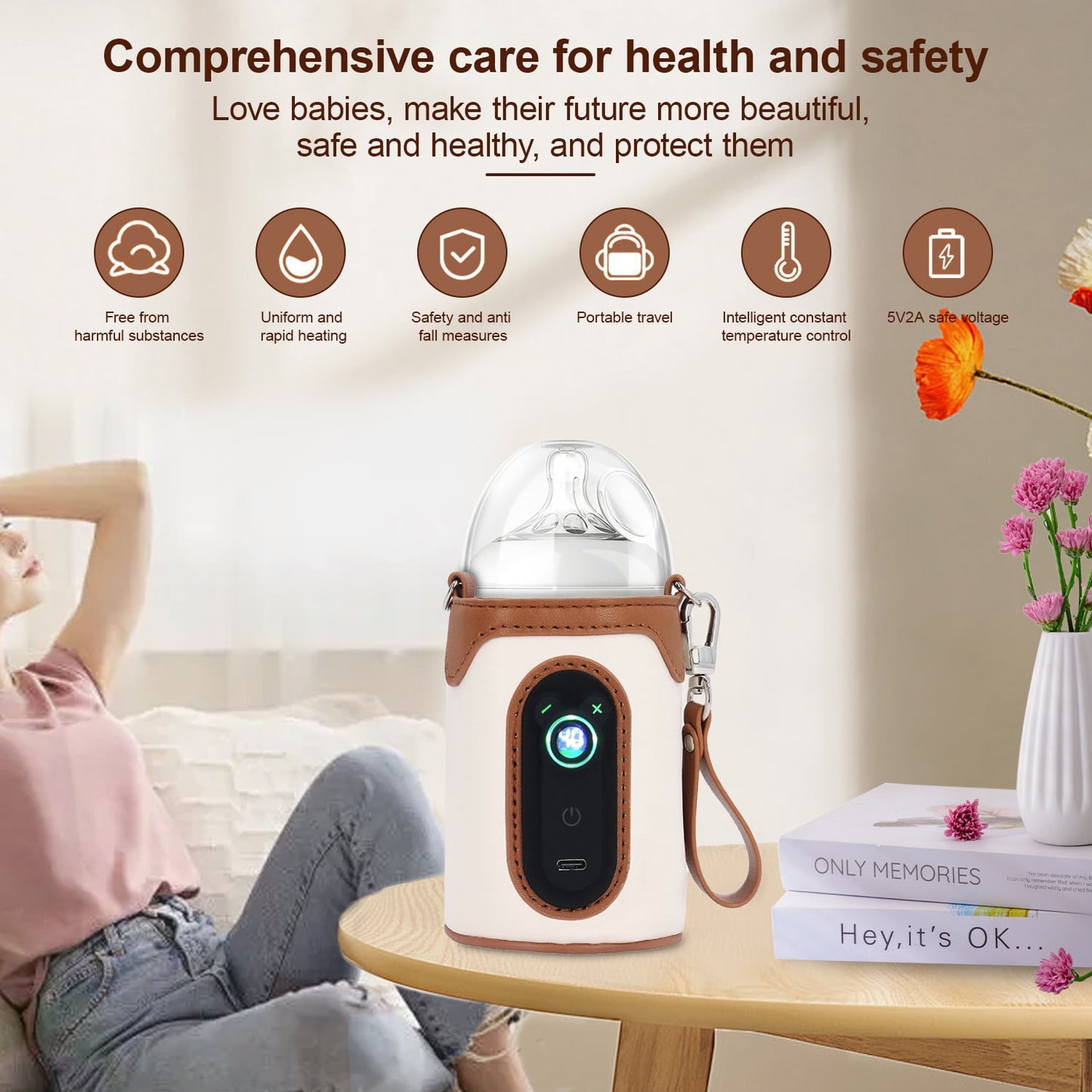 Yadala Wearable Breast Pump, Hands Free Double Electric Breast Pump with 3 Modes & 9 Levels