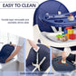 Yadala 3 in 1 High Chair, Convertible High Chairs for Babies and Toddlers with Removable Tray & PU Cushion, Blue