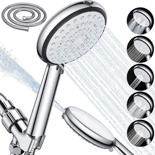 Handheld Shower Head, 6-Mode High Pressure Shower Head with Handheld, Built-in Power Wash to Clean Tub, Tile, Bidet & Pets, Adjustable Shower Holder