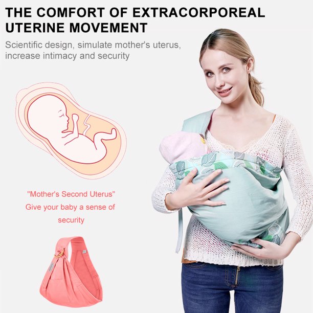 YADALA Baby Sling Wrap Carrier 4 in 1 Baby Carrier Stretchy Ergonomic Sling Infant Sling with Sturdy Rings Carrying