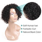 Human Hair Wigs 10 inch Short Kinky Curly Brazilian Wigs For Black Women Short Wigs No Lace Front Natural Color